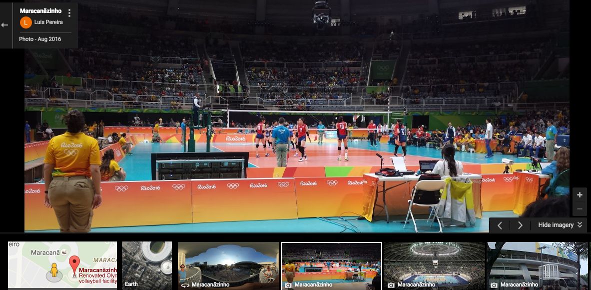 Immersive, 3D Google map of the Maracanazinho for the Rio 2016 Summer Olympics