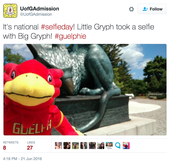 City of Guelph Twitter feed tweet about the Guelphie